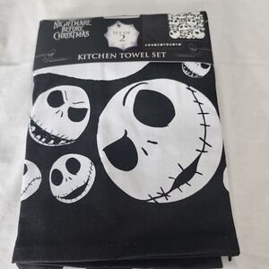 Disney Black and White Nightmare Before Christmas Kitchen Towel Set